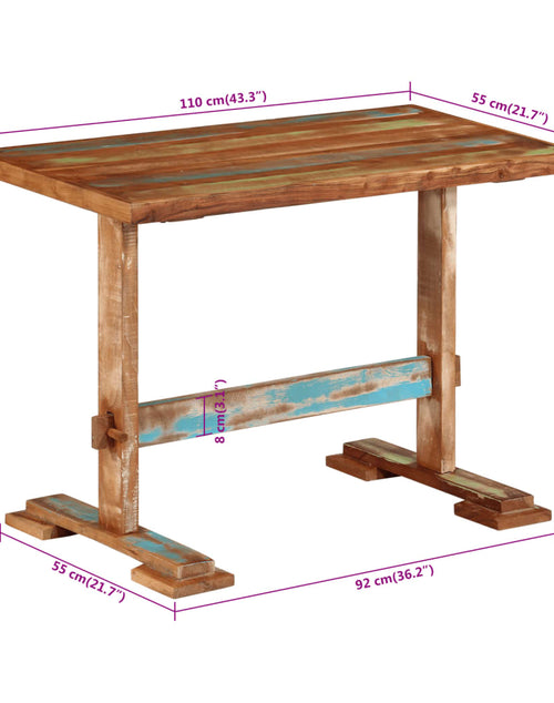 Ladda bild i Gallery Viewer, Dining Table 43.3&quot;x21.7&quot;x30.7&quot; Solid Wood Reclaimed
